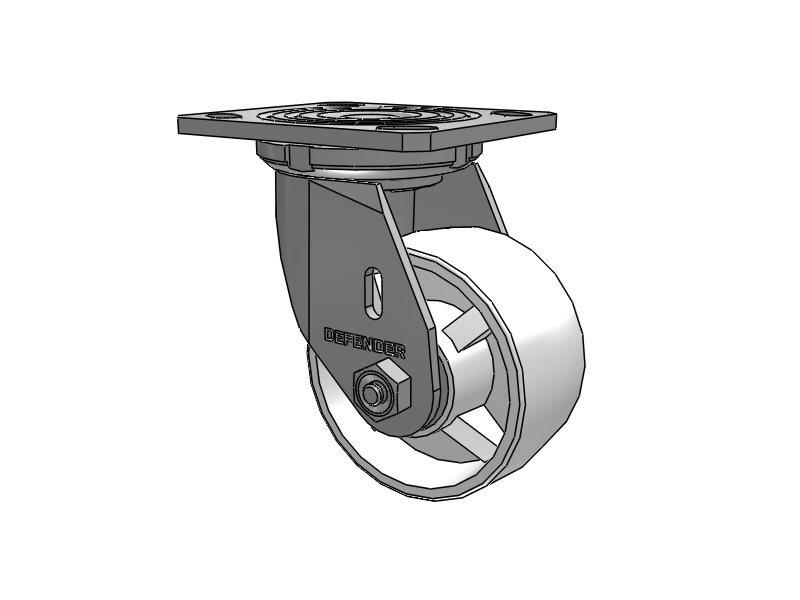 4"X2" Stainless Steel Top Plate Swivel Caster with Retort Hi-Temp Wheel - D4.04109.835 RW SS - Colson