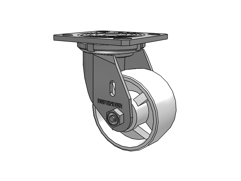 4"X2" Stainless Steel Top Plate Swivel Caster with Retort Hi-Temp Wheel - D4.04109.839 RW SS WB29 - Colson