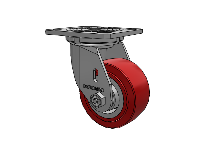 4"X2" Stainless Steel Top Plate Swivel Caster with Polyurethane Hi-Tech Wheel - D4.04109.921 SS - Colson
