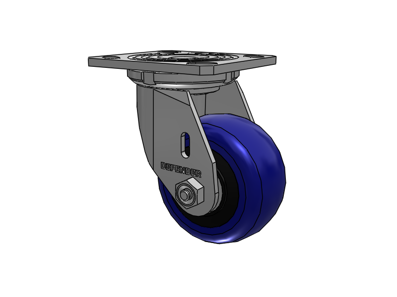 4"X2" Stainless Steel Top Plate Swivel Caster with Polyurethane Wheel - D4.04109.925 EG SS - Colson