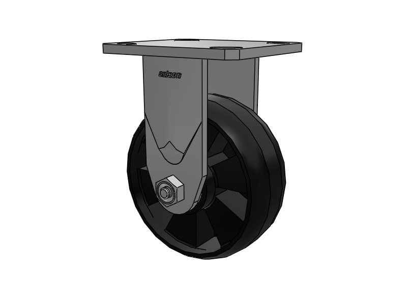 5"X2"  Stainless Steel Top Plate Rigid Caster with Glass Filled Nylon Wheel - D4.05108.531 SS - Colson