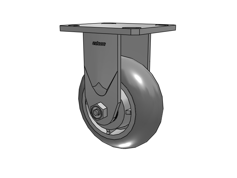 5"X2" Stainless Steel Top Plate Caster with Rubber (Round) Wheel - D4.05108.559 SS WB29 - Colson