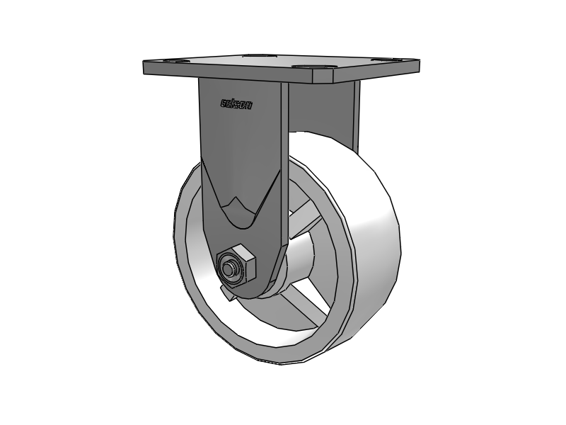5"X2" Stainless Steel Top Plate Rigid Caster with Retort Hi-Temp Wheel - D4.05108.831 RW SS - Colson