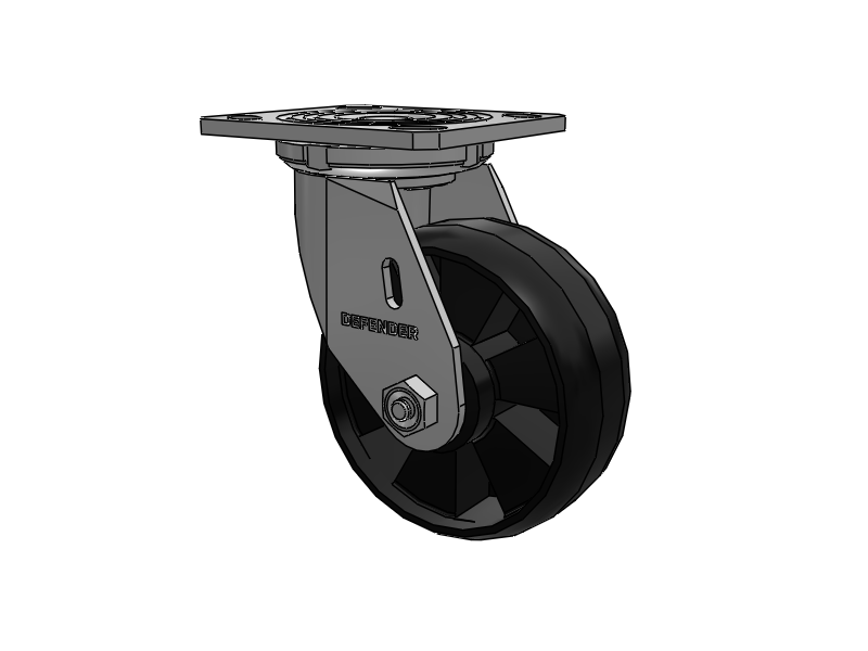 5"X2" Stainless Steel Top Plate Swivel Caster with Glass Filled Nylon Wheel - D4.05109.535 SS - Colson