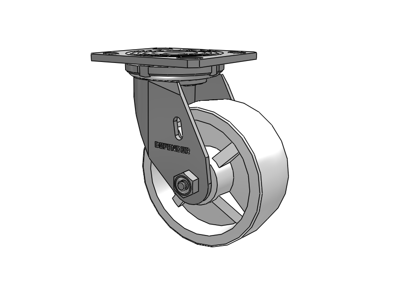 5"X2" Stainless Steel Top Plate Swivel Caster with Retort Hi-Temp Wheel - D4.05109.831 RW SS - Colson
