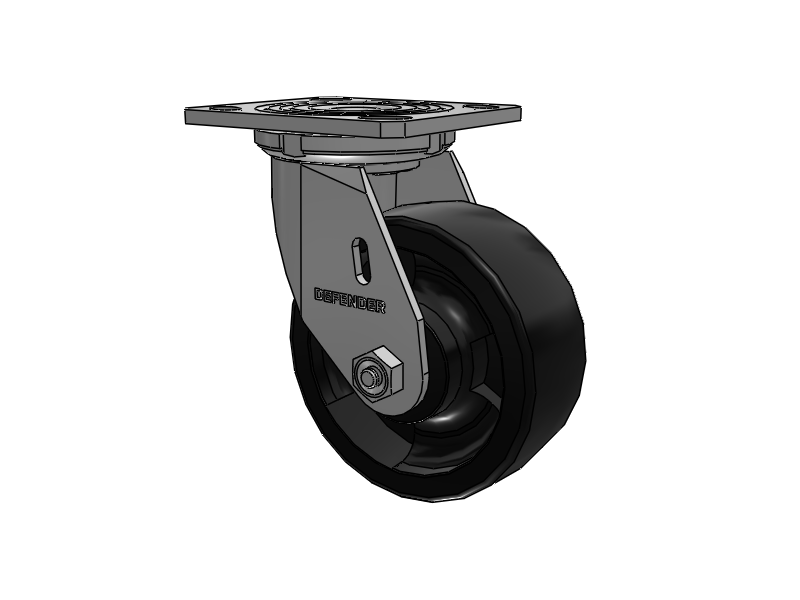 5"X2" Stainless Steel Top Plate Swivel Caster with Hi -Temp Glass Filled Nylon Wheel - D4.05109.839 HTBLK SS WB29 - Colson
