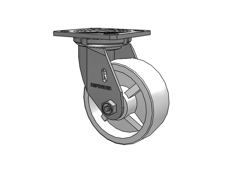 5"X2" Stainless Steel Top Plate Swivel Caster with Retort Hi-Temp Wheel - D4.05109.839 RW SS WB29 - Colson