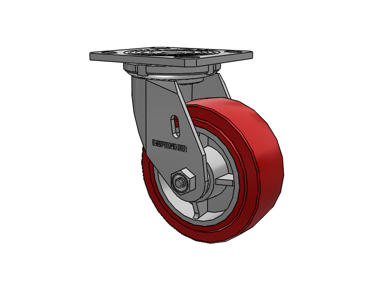 5"X2" Stainless Steel Top Plate Swivel Caster with Polyurethane Wheel - D4.05109.921 SS - Colson