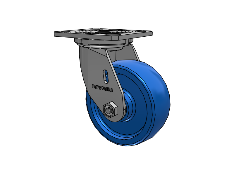 5"X2" Stainless Steel Top Plate Swivel Caster with Polyurethane Wheel - D4.05109.931 KW SS - Colson