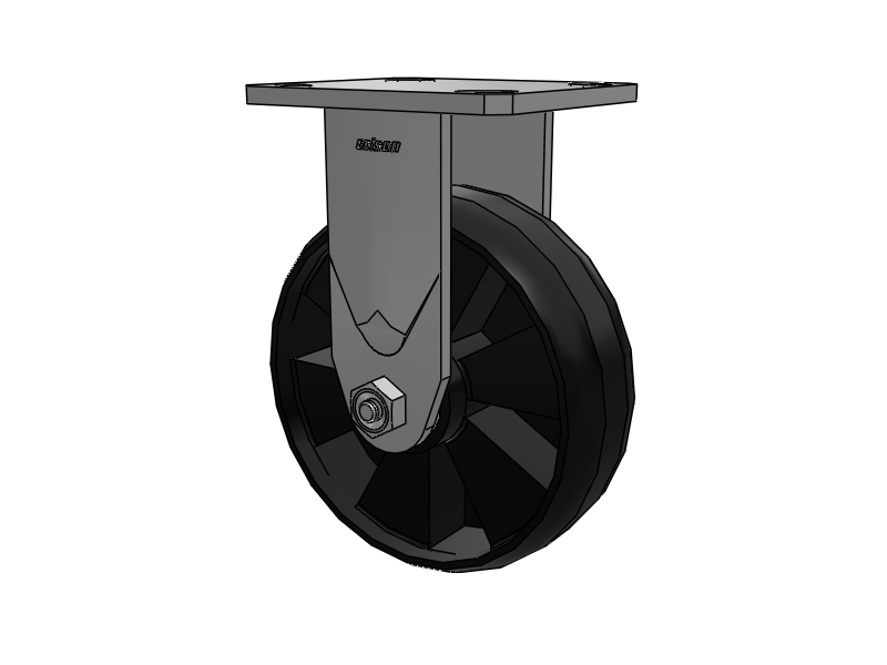 6"X2" Stainless Steel Top Plate Rigid Caster with Glass Filled Nylon Wheel - D4.06108.531 SS - Colson