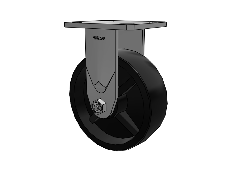 6"X2" Stainless Steel Top Plate Rigid Caster with Polyolefin Wheel - D4.06108.831 SS - Colson