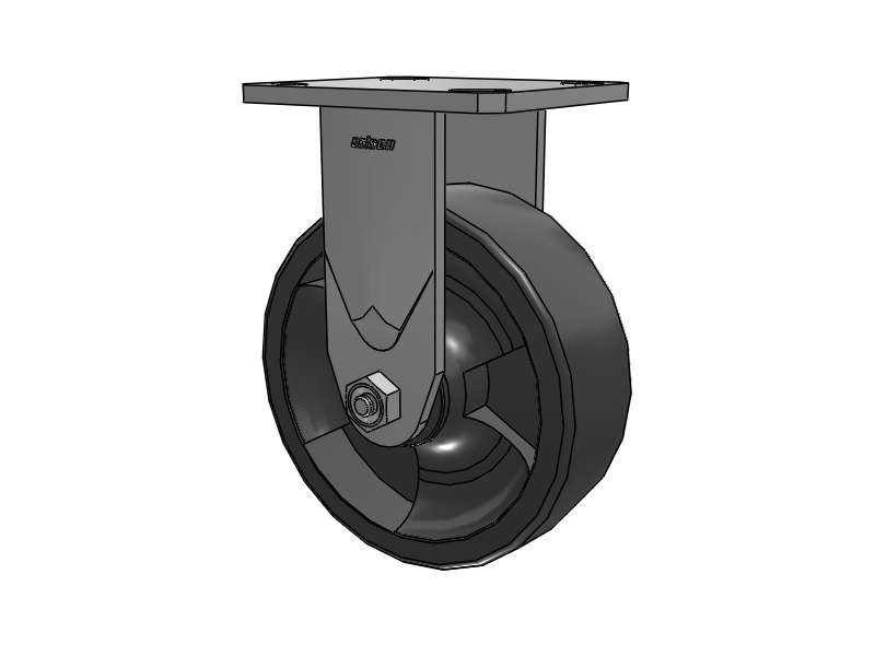 6"X2" Stainless Steel Top Plate Rigid Caster with Glass Filled Nylon Wheel - D4.06108.835 DT SS - Colson