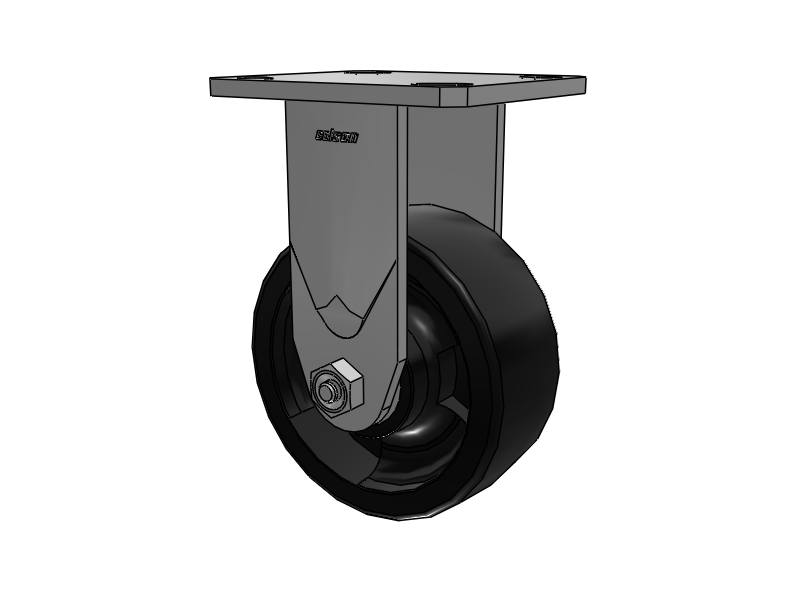 6"X2" Stainless Steel Top Plate Rigid Caster with Hi -Temp Glass Filled Nylon Wheel - D4.06108.835 HTBLK SS - Colson