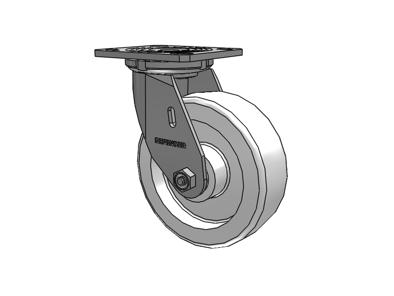 6"X2" Stainless Steel Top Plate Swivel Caster with White Nylon Wheel - D4.06109.531 WN SS - Colson