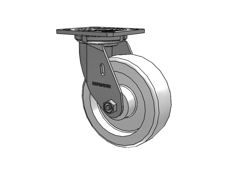 6"X2" Stainless Steel Top Plate Swivel Caster with White Nylon Wheel - D4.06109.535 WN SS - Colson