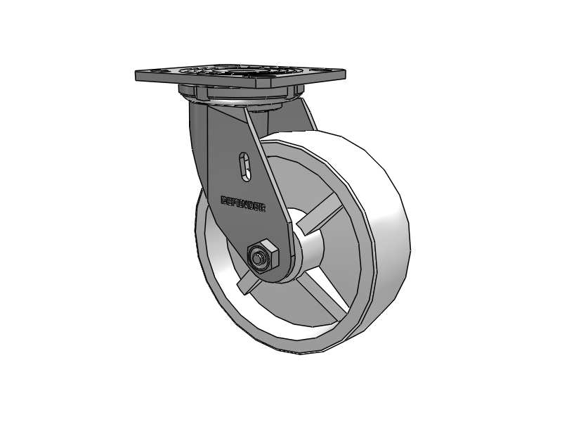 6"X2" Stainless Steel Top Plate Swivel Caster with Retort Hi-Temp Wheel - D4.06109.831 RW SS - Colson