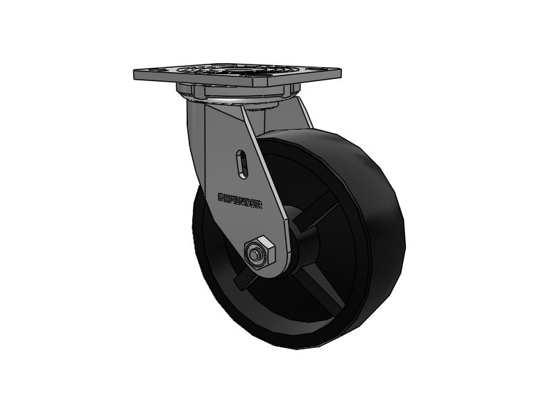 6"X2" Stainless Steel Top Plate Swivel Caster with Polyolefin Wheel - D4.06109.831 SS - Colson