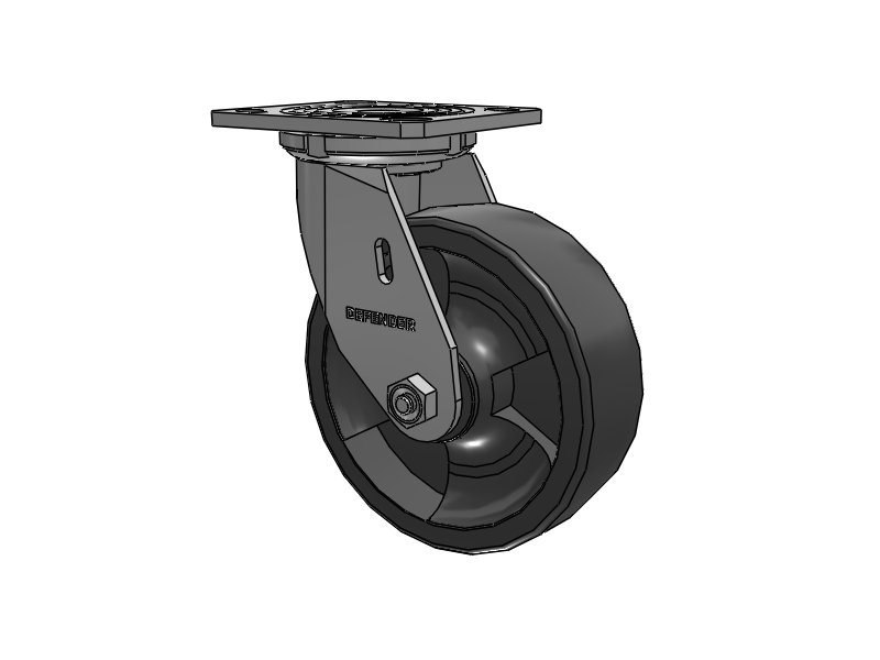 6"X2" Stainless Steel Top Plate Swivel Caster with Glass Filled Nylon Wheel - D4.06109.835 DT SS - Colson