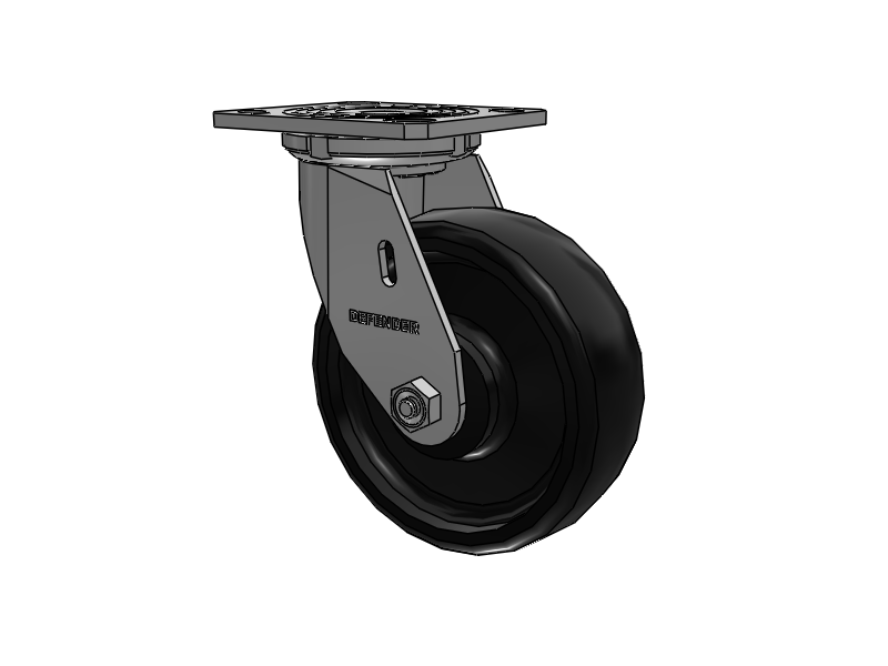 6"X2" Stainless Steel Top Plate Swivel Caster with Endura Solid Elastomer Wheel - D4.06109.835 EN SS - Colson