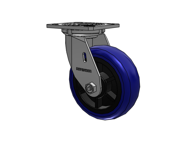 6"X2" Stainless Steel Top Plate Swivel Caster with Polyurethane Wheel - D4.06109.921 EG SS - Colson