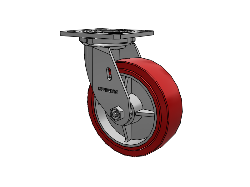 6"X2" Stainless Steel Top Plate Swivel Caster with Polyurethane Wheel - D4.06109.921 SS - Colson