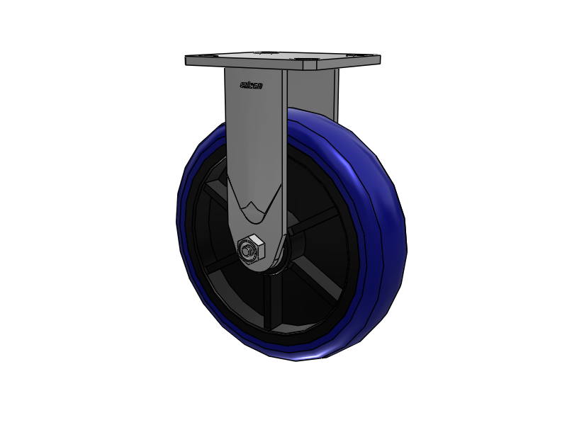 8"X2" Stainless Steel Top Plate Rigid Caster with Polyurethane  Wheel - D4.08108.925 EG SS - Colson