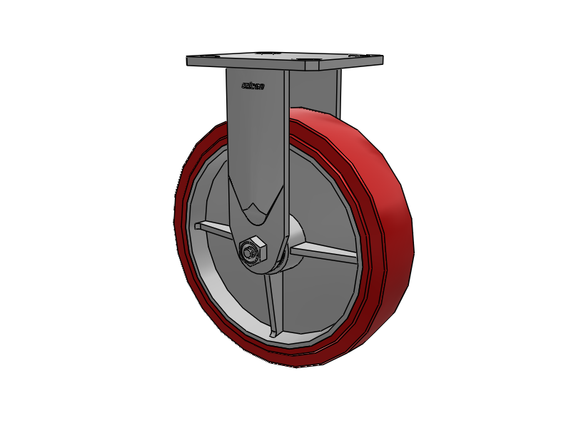 8"X2" Stainless Steel Top Plate Rigid Caster with Polyurethane Wheel - D4.08108.929 SS WB29 - Colson