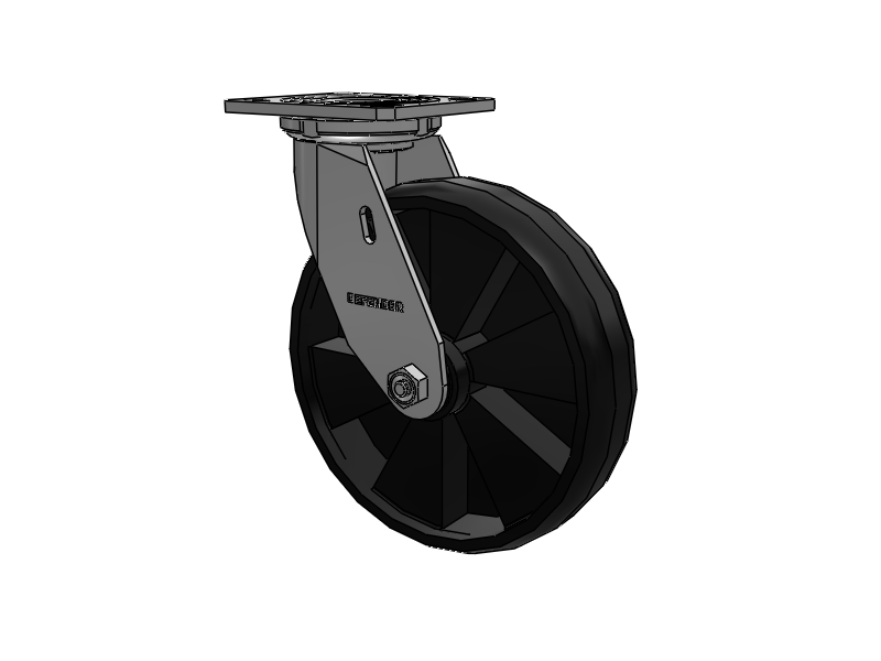 8"x 2" Stainless Steel Top Plate Swivel Caster with Glass Filled Nylon Wheel - D4.08109.539 SS WB29 - Colson