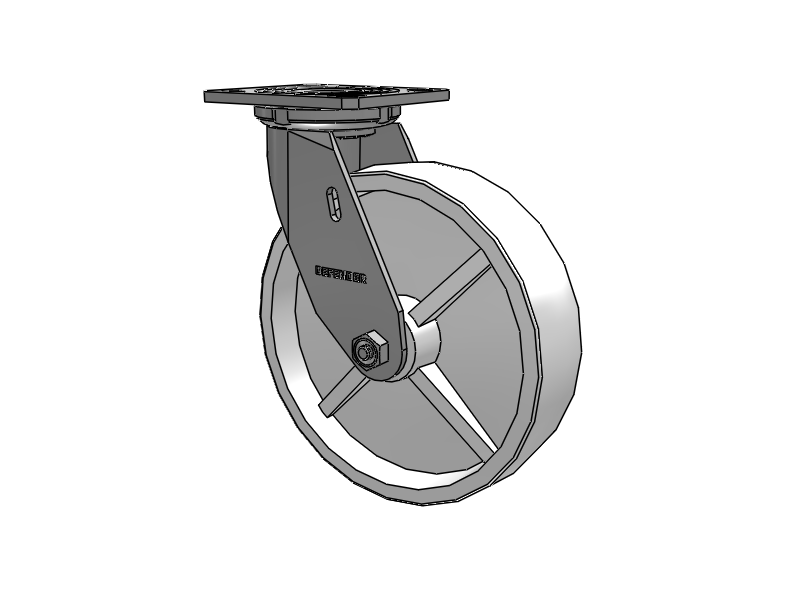 8"X2" Stainless Steel Top Plate Swivel Caster with Retort Hi-Temp Wheel - D4.08109.839 RW SS WB29 - Colson