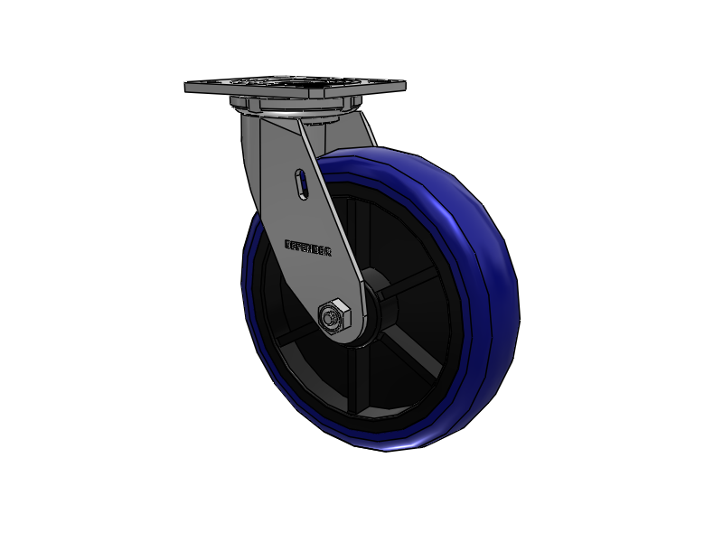 8"X2" Stainless Steel Top Plate Swivel Caster with Polyurethane Wheel - D4.08109.929 EG SS WB29 - Colson