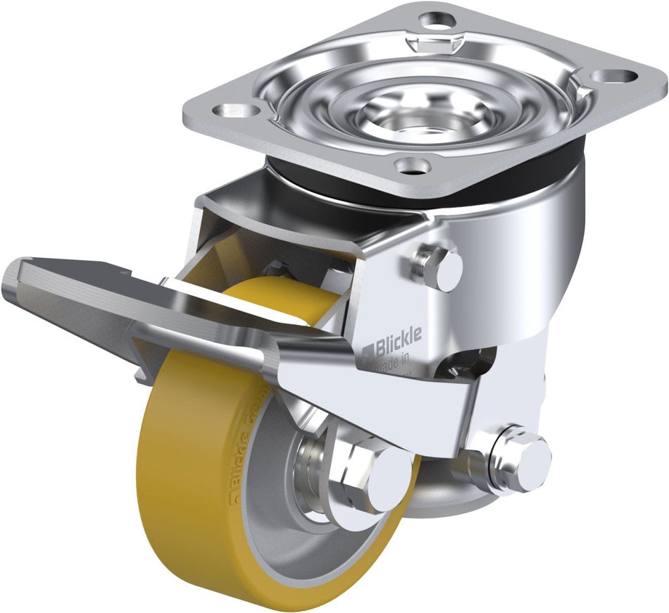 80mm x 30mm Blickle Polyurethane Caster - HRLK-ALTH 80K-HN - Blickle