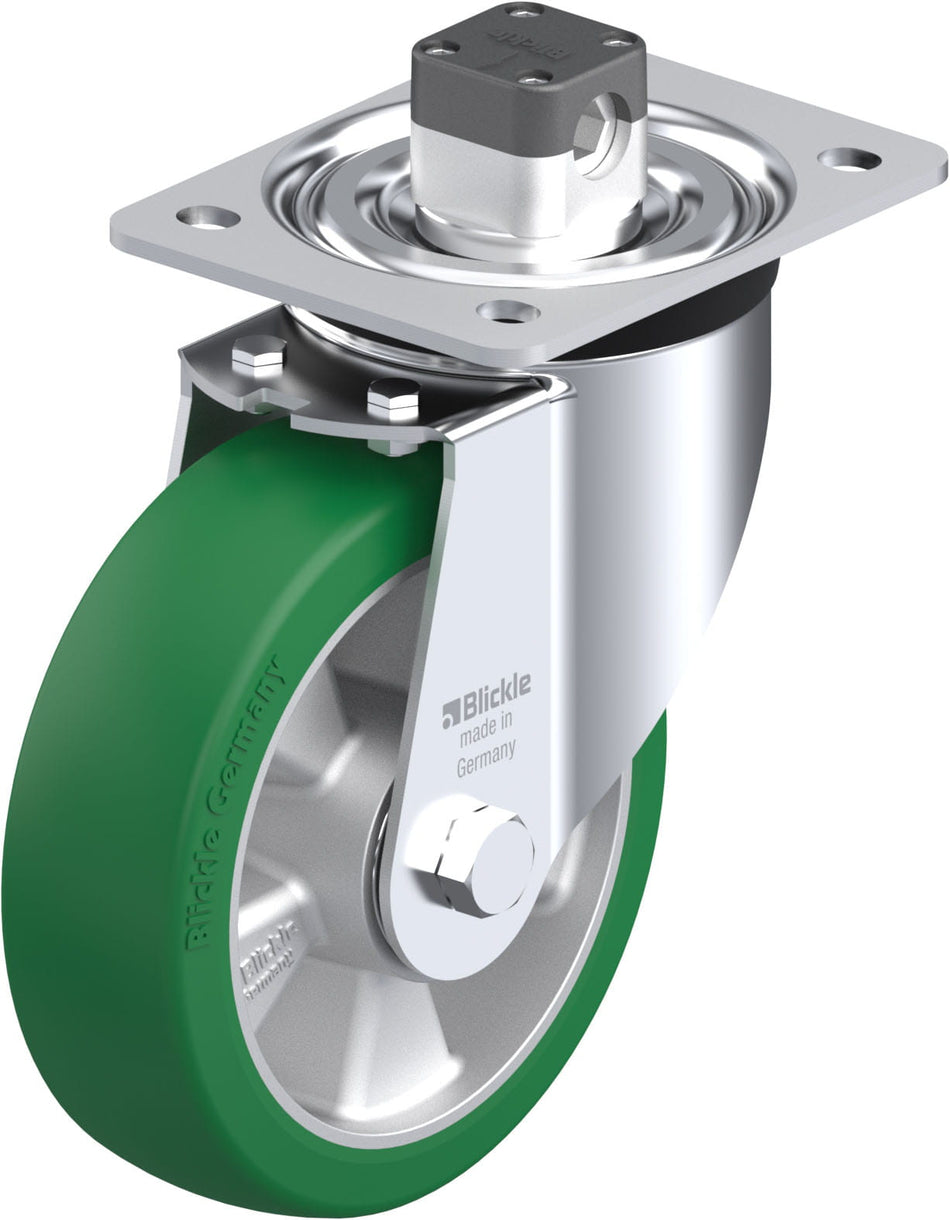 160mm x 50mm Blickle Polyurethane Caster central-stop - L-ALST 160K-CS11 - Blickle