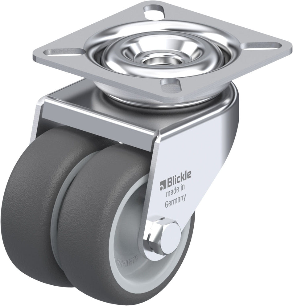 50mm x 19mm Blickle Polyurethane Caster without lock - LDA-PATH 50G - Blickle