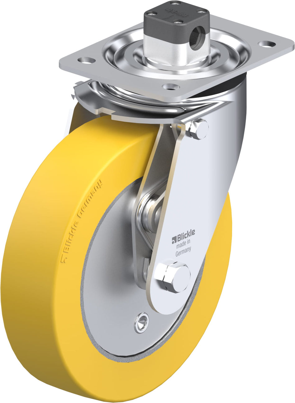 200mm x 50mm Blickle Polyurethane Caster drum brake - L-GTH 200K-TM13 - Blickle