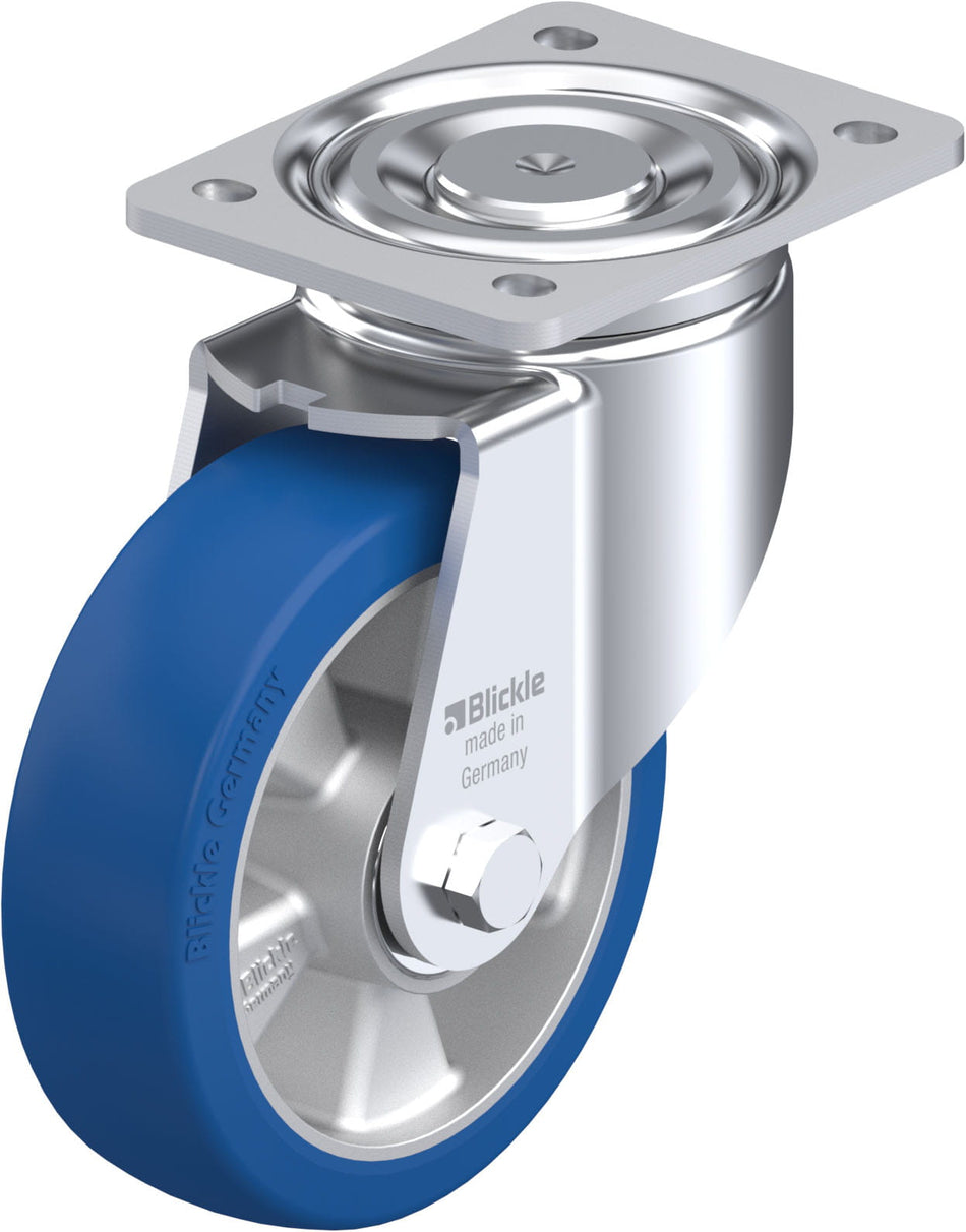 160mm x 50mm Blickle Polyurethane Caster without lock - LH-ALBS 160K - Blickle