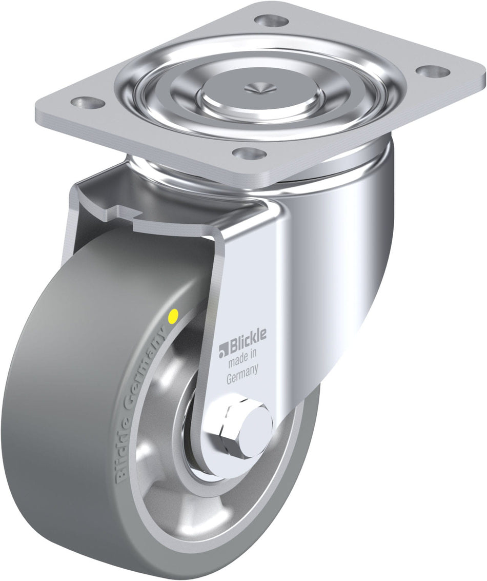 125mm x 54mm Blickle Polyurethane Caster without lock - LH-ALTH 127K-AS - Blickle