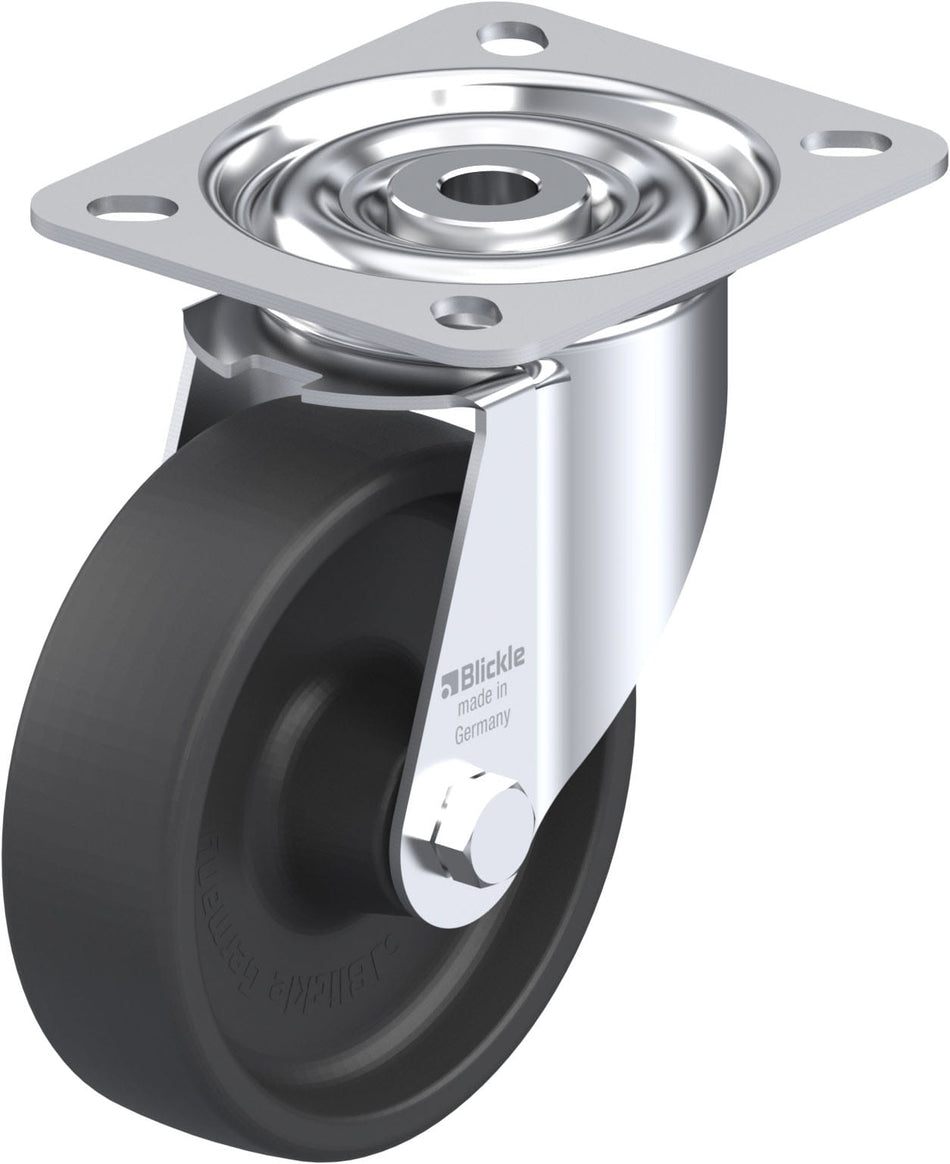 100mm x 30mm Blickle Synthetic Caster without lock - LI-POHI 100G - Blickle