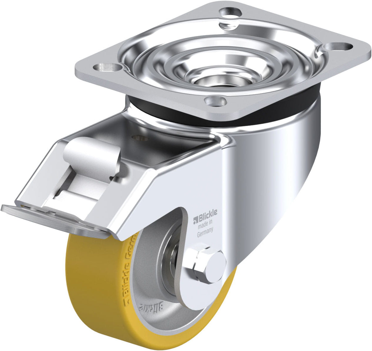 80mm x 30mm Blickle Polyurethane Caster stop-fix - LK-ALTH 80K-FI ...