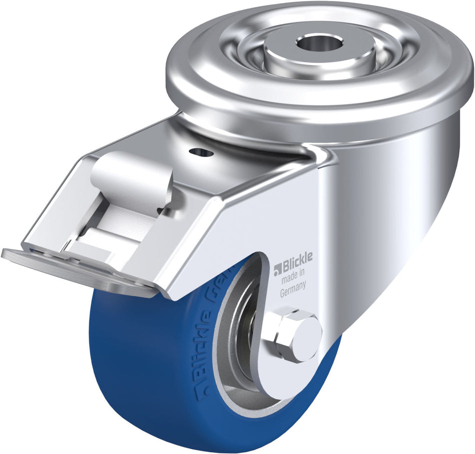 80mm x 40mm Blickle Polyurethane Caster stop-fix - LKR-ALBS 82K-FI - Blickle