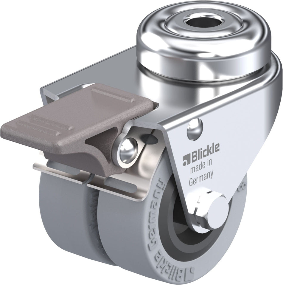 50mm x 18mm Blickle Rubber Caster stop-fix - LMDA-VPA 50G-FI - Blickle