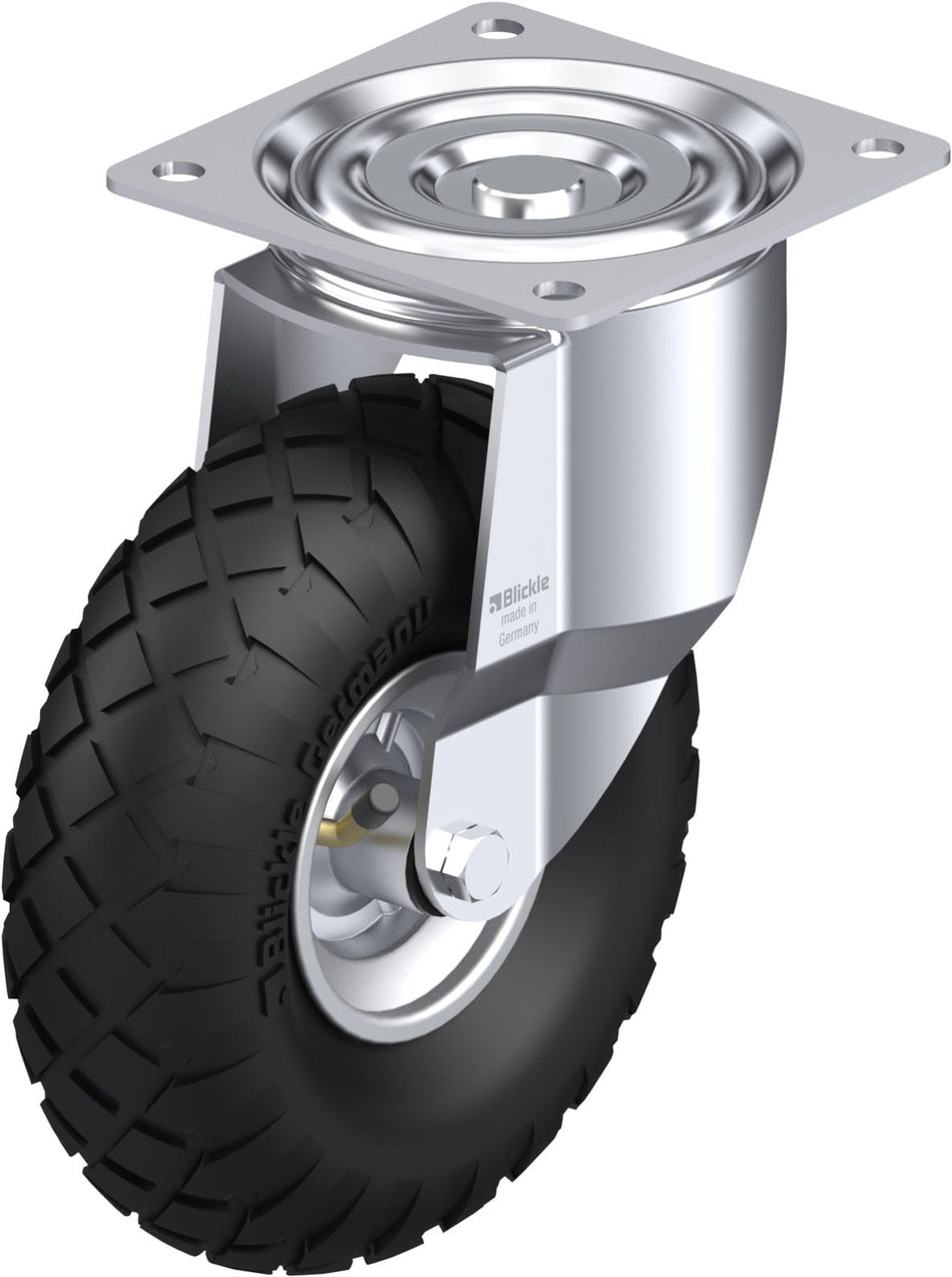 260mm x 85mm Blickle Rubber Caster without lock - L-P 263R - Blickle