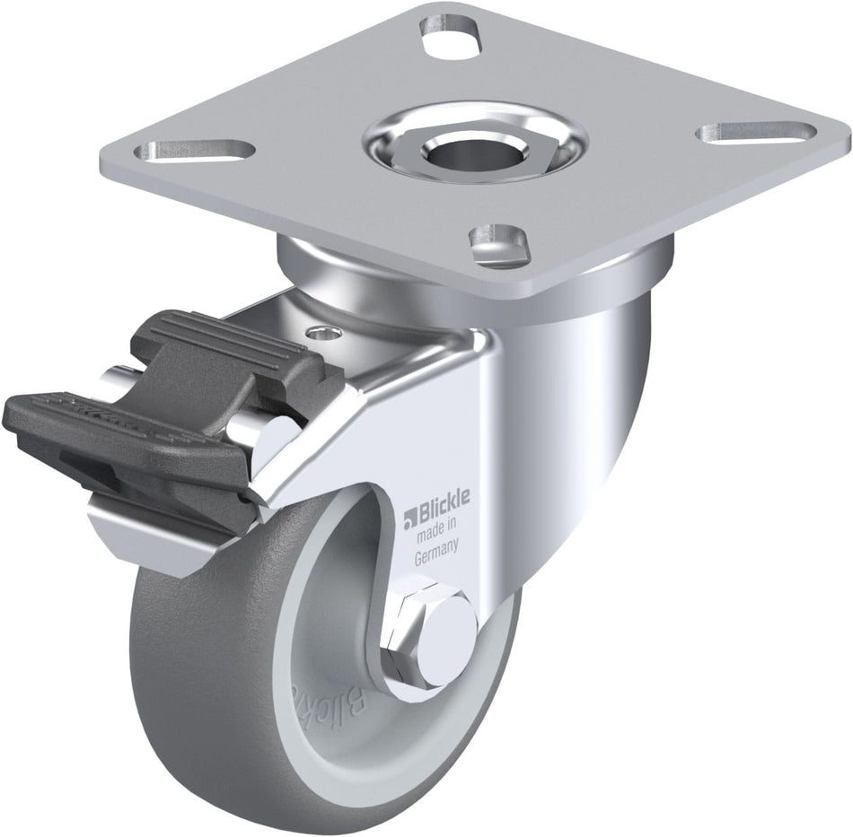 50mm x 19mm Blickle Rubber Caster stop-fix - LPA-TPA 50G-FI - Blickle