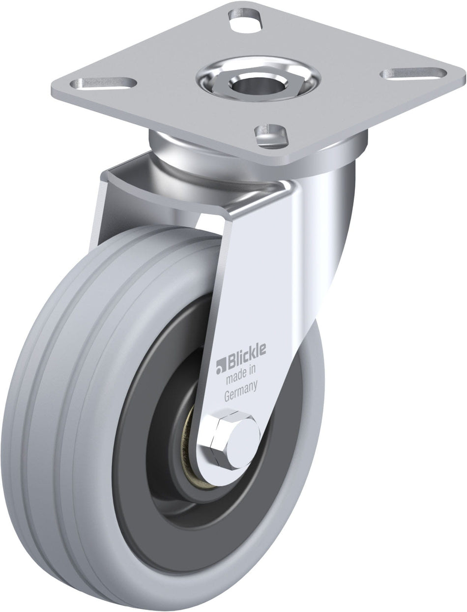 75mm x 25mm Blickle Rubber Caster without lock - LPA-VPA 75K - Blickle