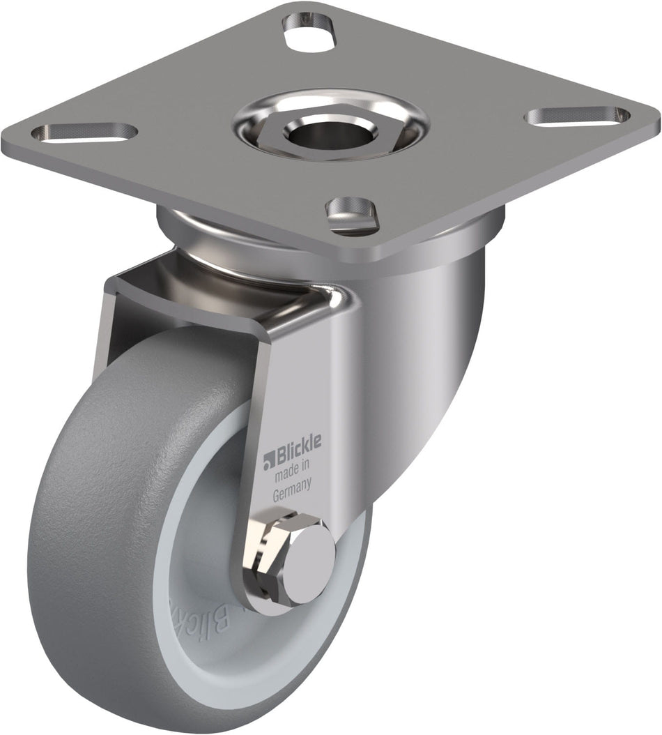 50mm x 19mm Blickle Rubber Caster without lock - LPXA-TPA 50G - Blickle