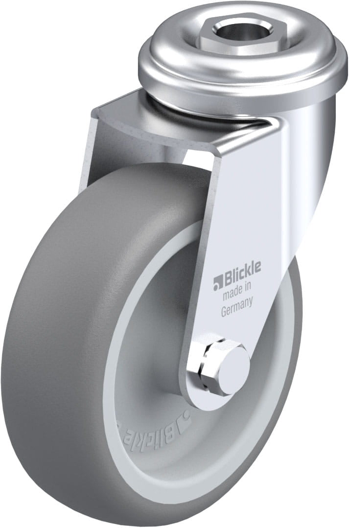 75mm x 25mm Blickle Rubber Caster without lock - LRA-TPA 75G - Blickle