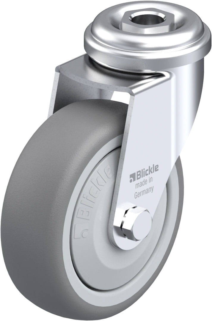 75mm x 25mm Blickle Rubber Caster without lock - LRA-TPA 75KF - Blickle