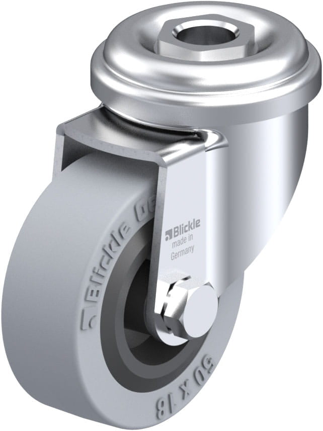 50mm x 18mm Blickle Rubber Caster without lock - LRA-VPA 50G - Blickle