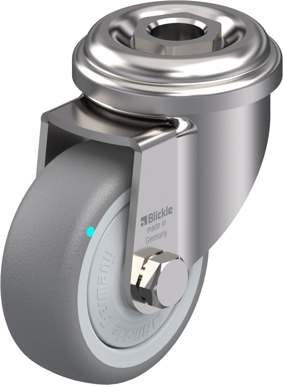 50mm x 19mm Blickle Rubber Caster without lock - LRXA-TPA 50KFD - Blickle