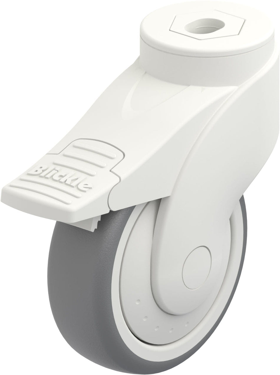 100mm x 32mm Blickle Rubber Caster stop-fix - LWK-TPA 101KF-FI - Blickle