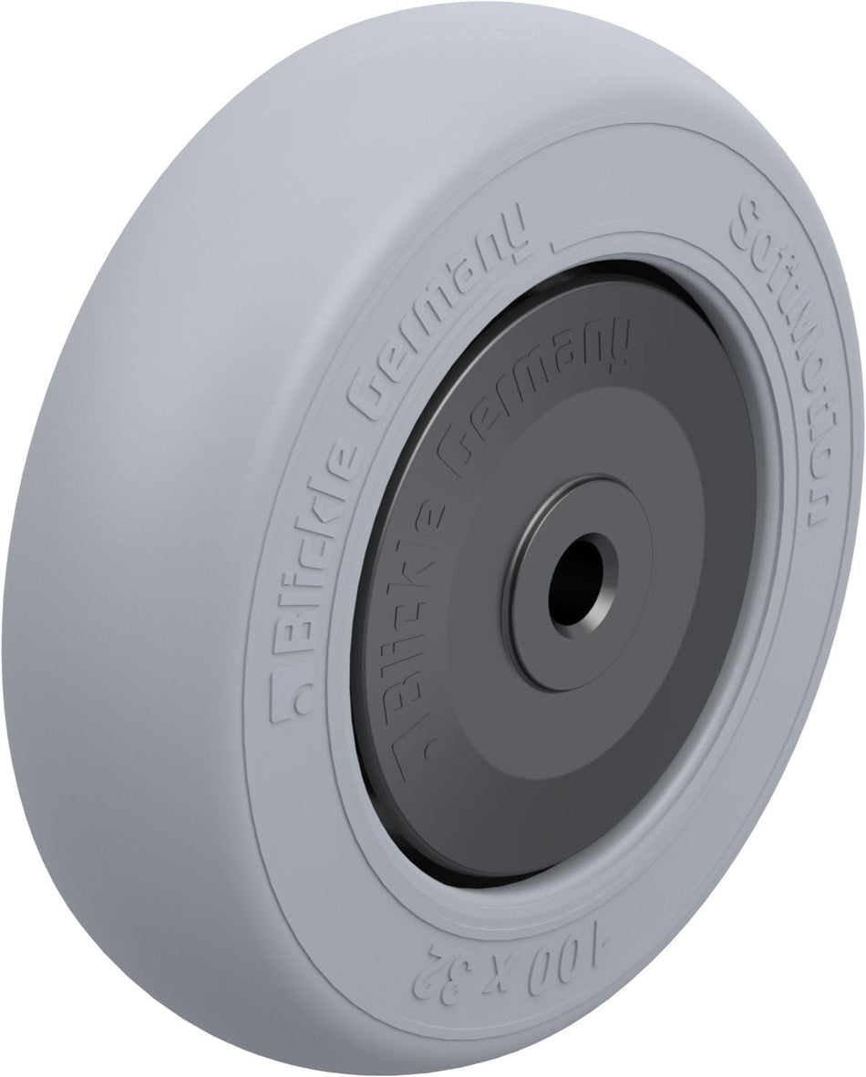 100mm x 32mm Blickle Rubber Caster - POES 102/8KF-SG - Blickle